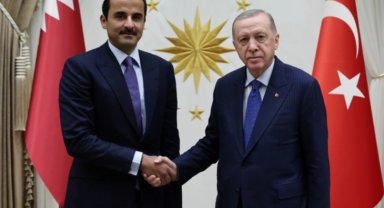 Cumhurbaşkanı Erdoğan ile Katar Emiri Al Sani ile görüştü