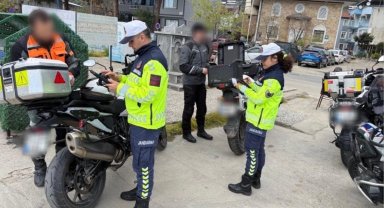 Bursa'da Trafik Jandarması'ndan motosikletlere sıkı denetim