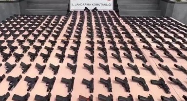 Jandarma'dan dev operasyon... 1.107 ruhsatsız tabanca ele geçirildi