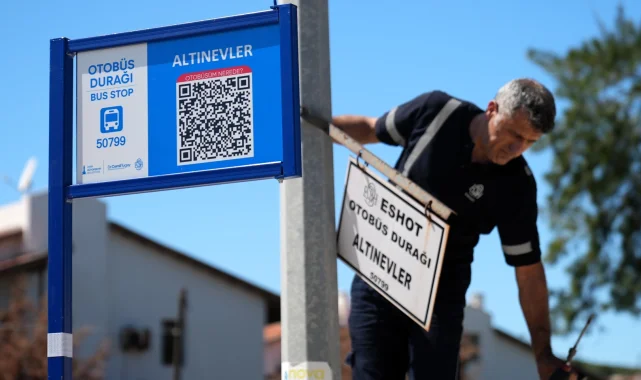 İzmir ESHOT durakları QR kodlu oluyor